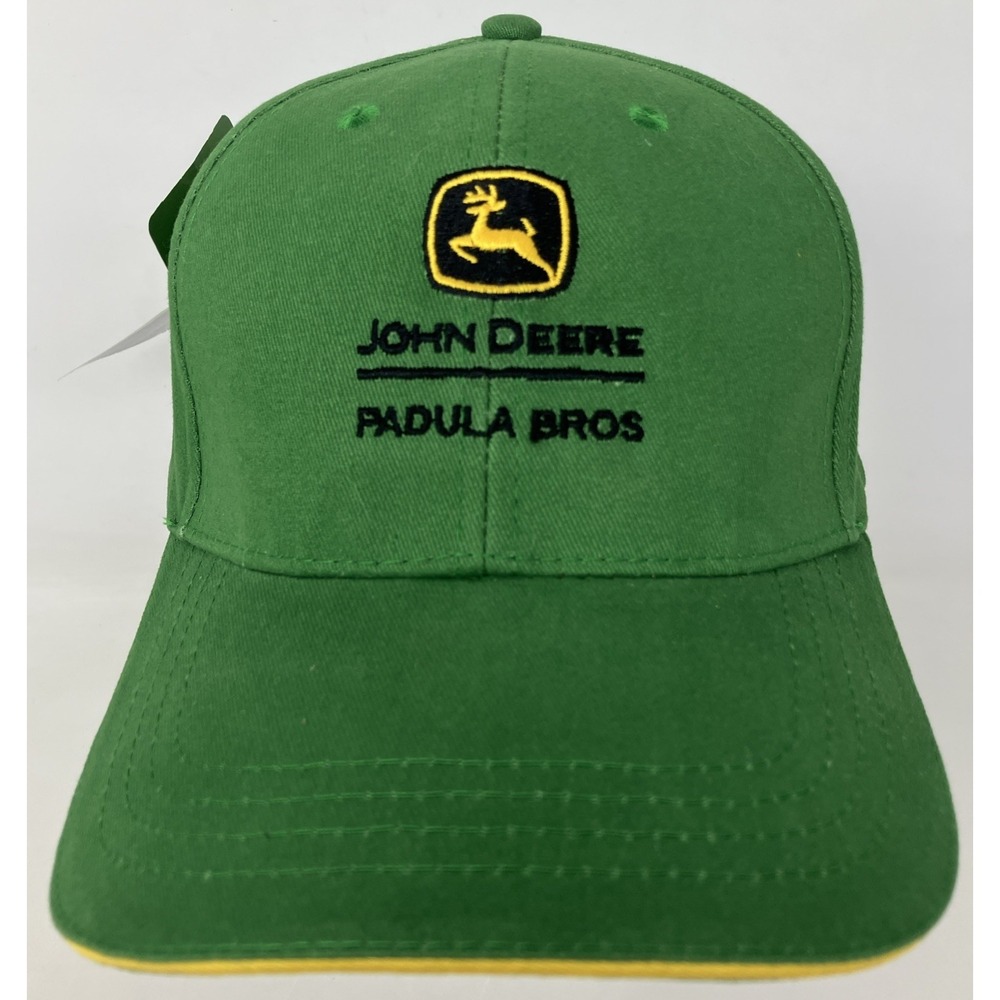 John Deere Padula Brothers Lancaster Massachusetts Green Adjustable Hat NWT